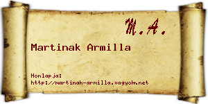 Martinak Armilla névjegykártya